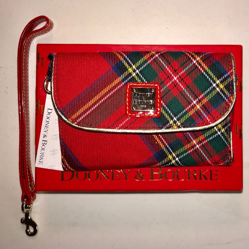 Dooney & Bourke NWT/Box Red Highland Wristlet